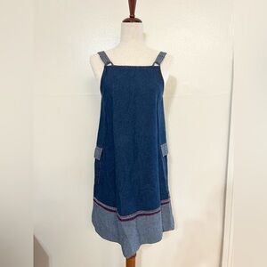 Copper Key Denim Mini Shift Dress